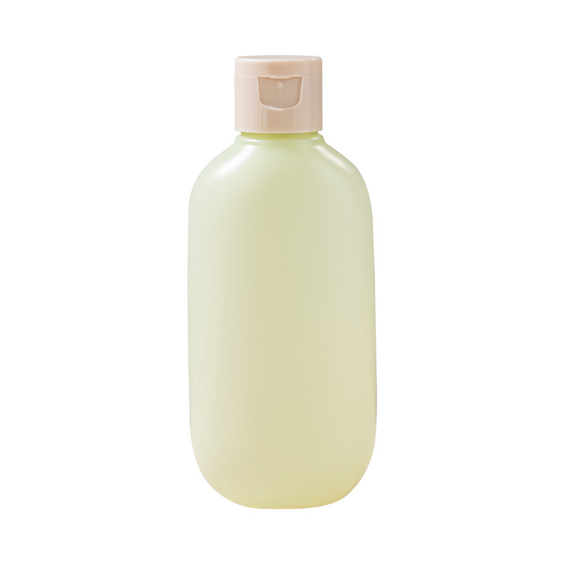 PE plastic bottle matte semi-transparent oval bottle 100ml washing bottle trial pack flip butterfly cover lotion bottle