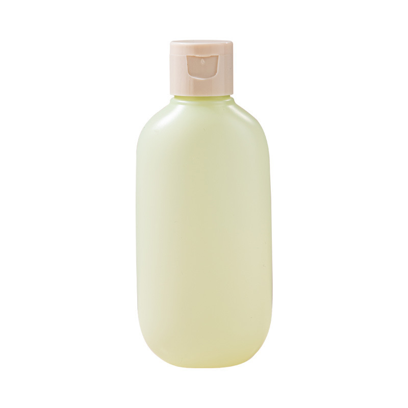 PE plastic bottle matte semi-transparent oval bottle 100ml washing bottle trial pack flip butterfly cover lotion bottle