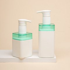 PE contrast color body lotion care packaging material 300ml lotion bottle 500ml shampoo bottle 800ml shower gel bottle