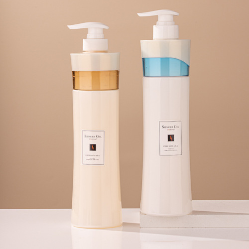 730ml shampoo bottle with pump head PET plastic bottle large capacity shower gel bottle conditioner bottle