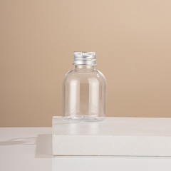80ml travel size lotion bottle PET screw cap transparent shampoo bottle cosmetic packaging material