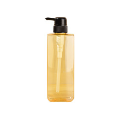PET shampoo bottle cosmetic packaging flat bottle 400ml shower gel lotion bottle body lotion bottle