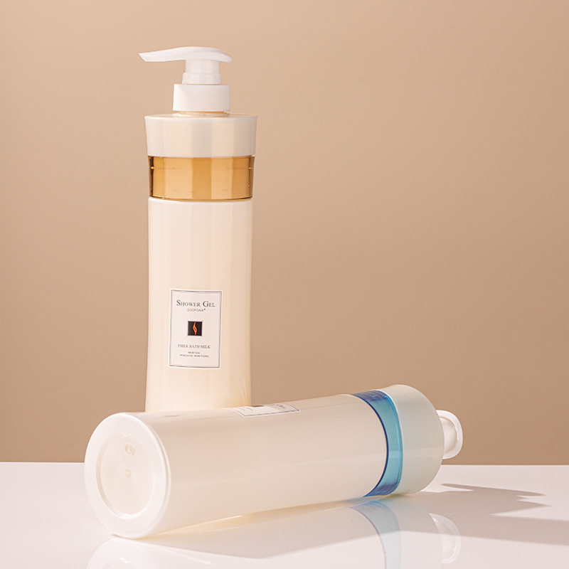 730ml shampoo bottle with pump head PET plastic bottle large capacity shower gel bottle conditioner bottle