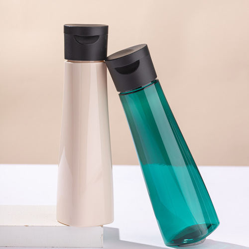 238ml transparent plastic bottle PET cylindrical flip cover cosmetic bottle conditioner bottle shower gel bottle