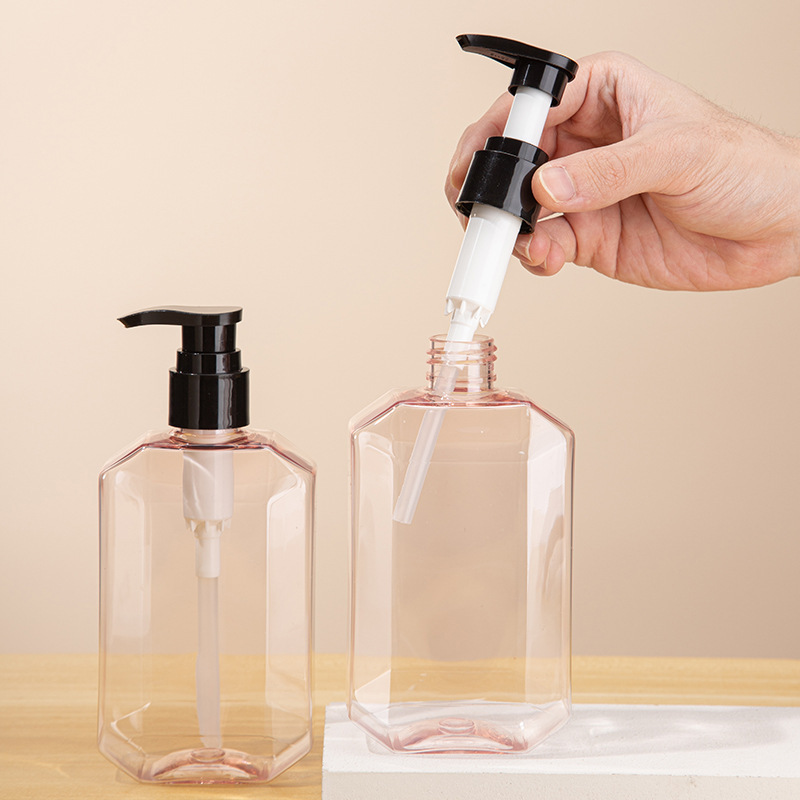 PET lotion bottle washing and care packaging material square shaped 280ml shampoo bottle shower gel body lotion bottle