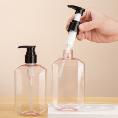 PET lotion bottle washing and care packaging material square shaped 280ml shampoo bottle shower gel body lotion bottle