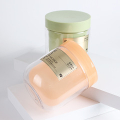 Single and double layer PET/PE bottle 500/600ml wide mouth round bottom cylindrical hair mask scrub bottle