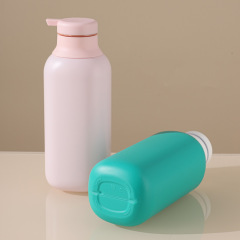 300ml round shoulder cylindrical washing bottle PE maternal and child daily chemical products packaging material shampoo bottle lotion square bottle