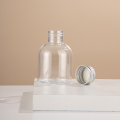 80ml travel size lotion bottle PET screw cap transparent shampoo bottle cosmetic packaging material