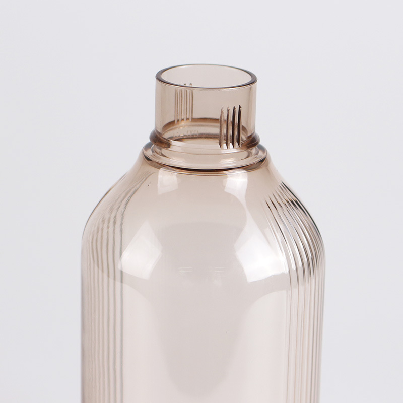 300-500ml side vertical stripes PET plastic bottle shampoo shower gel bottle fragrance beads bottle