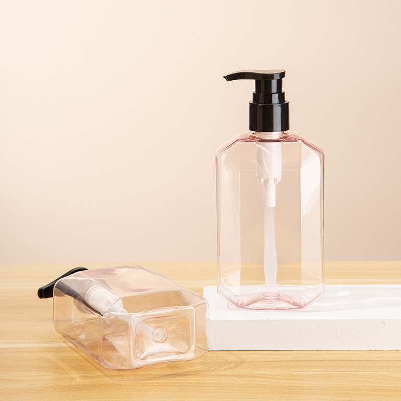 PET lotion bottle washing and care packaging material square shaped 280ml shampoo bottle shower gel body lotion bottle