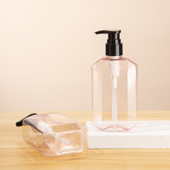 PET lotion bottle washing and care packaging material square shaped 280ml shampoo bottle shower gel body lotion bottle