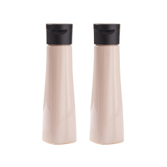 238ml transparent plastic bottle PET cylindrical flip cover cosmetic bottle conditioner bottle shower gel bottle