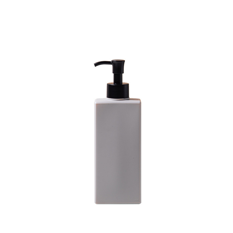 PE flat square plastic bottle packaging hotel high-end lotion bottle 300ml shampoo bottle shower gel bottle