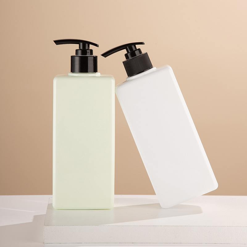 PET flat bottle washing and care packaging material 200/300/400/500ml lotion shampoo bottle shower gel bottle