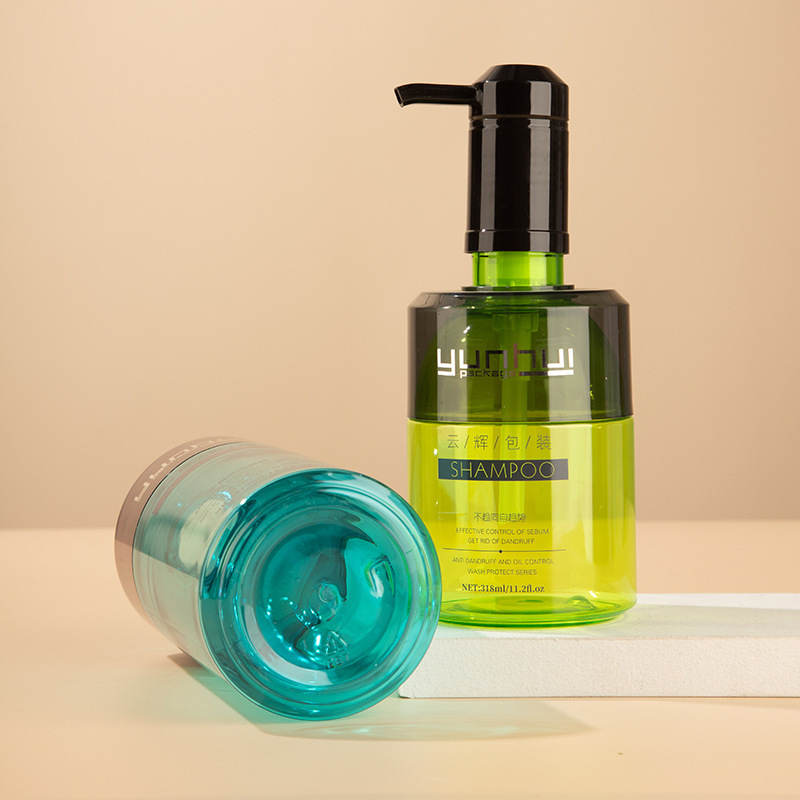 PET plastic bottle cover contrast color washing bottle 318/518/750ml shampoo shower gel bottle