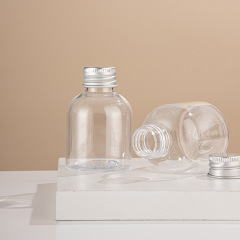 80ml travel size lotion bottle PET screw cap transparent shampoo bottle cosmetic packaging material