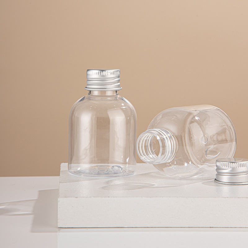 80ml travel size lotion bottle PET screw cap transparent shampoo bottle cosmetic packaging material