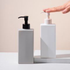 PE flat square plastic bottle packaging hotel high-end lotion bottle 300ml shampoo bottle shower gel bottle