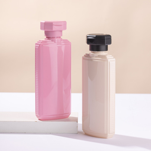 PET flip top shampoo bottle shower gel bottle 238ml transparent plastic bottle cosmetic packaging material