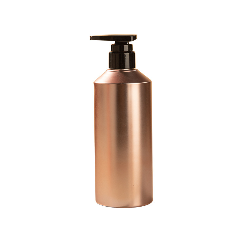 Transparent PET push bottle 300/460/800ml cleaning packaging material shampoo shower gel bottle