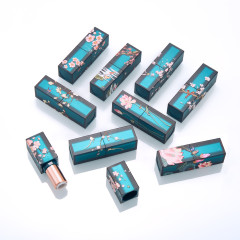 Handmade DIY homemade lipstick material green frosted texture lipstick empty tube bird song and flower fragrance series lipstick empty shell