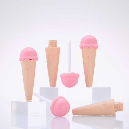Ice cream DIY lip glaze tube lipstick empty tube injection molded transparent lip gloss tube cosmetics tube supply manufacturers wholesale