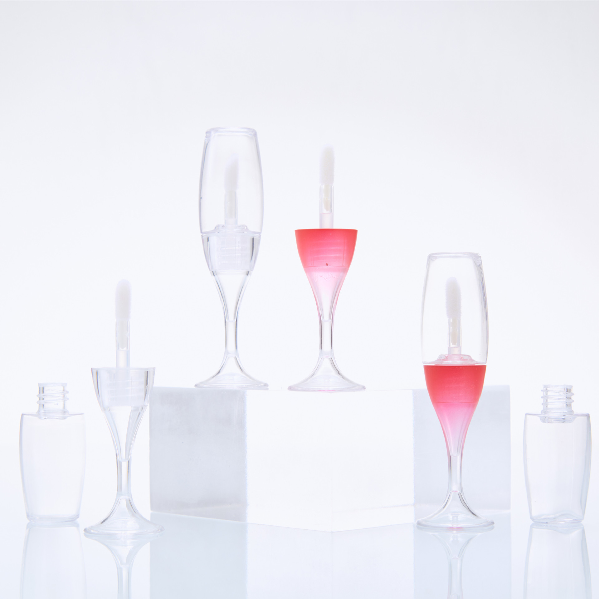 Mini wine glass lip gloss lip glaze lip gloss empty tube wine glass lipstick cross-border hot-selling cosmetics packaging materials