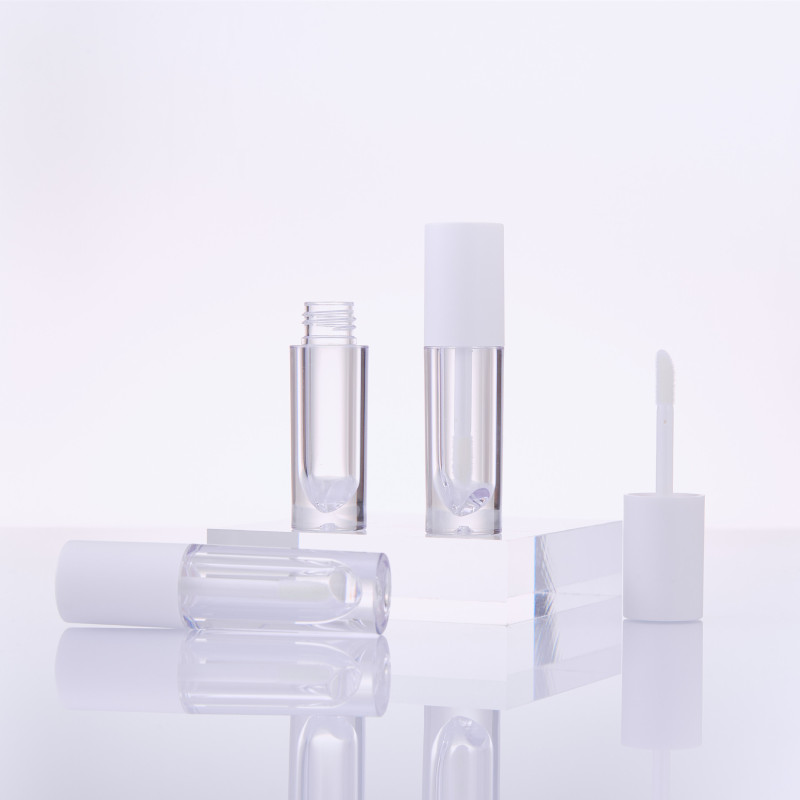 Manufacturers wholesale round lip glaze tube lip glaze empty tube transparent bottle 3ml lipstick empty tube can print logo