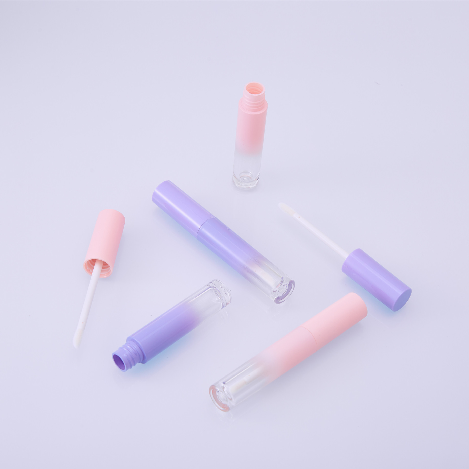 5ml lip glaze empty tube gradient purple pink lip gloss tube lipstick tube packaging material lip gloss sub-bottle