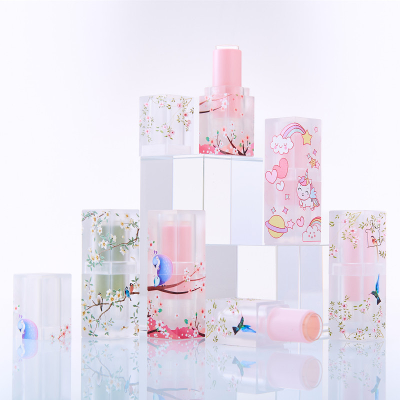 DIY homemade lipstick lipstick tube matte transparent 3D unicorn lipstick tube homemade lipstick shell packaging material