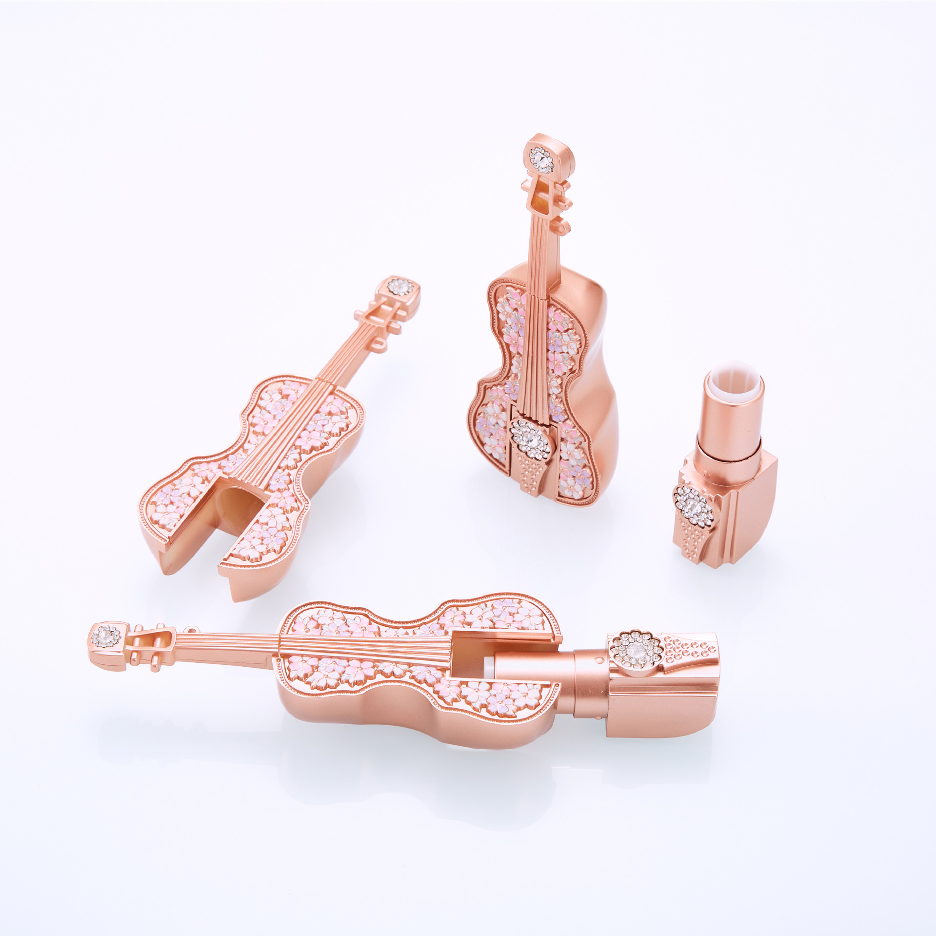 Empty tube DIY homemade mini violin lipstick tube Empty tube fashion exquisite lipstick tube handmade lipstick shell
