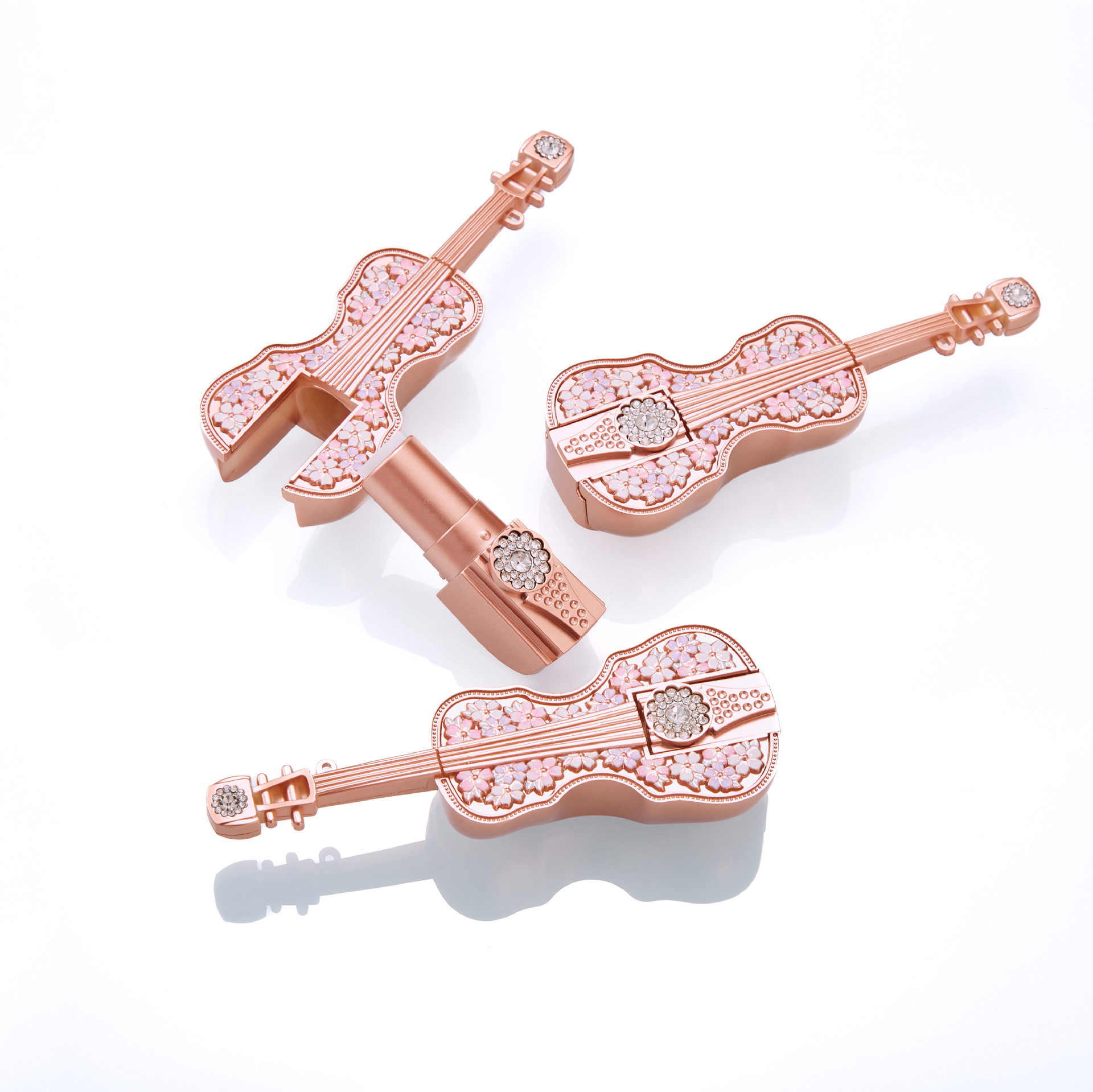 Empty tube DIY homemade mini violin lipstick tube Empty tube fashion exquisite lipstick tube handmade lipstick shell