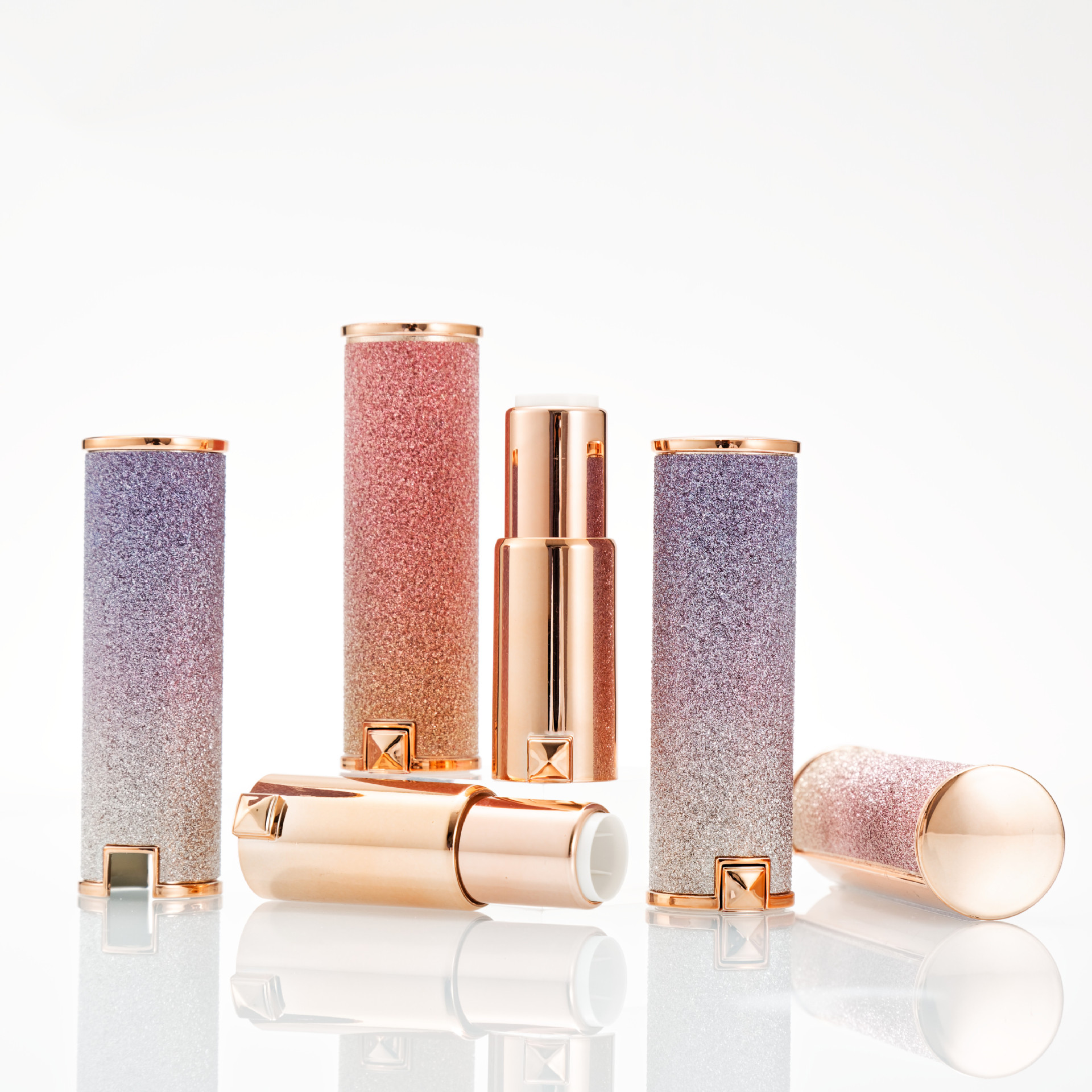 Round lipstick tube empty tube red velvet lambskin lipstick tube DIY homemade lipstick lipstick tube