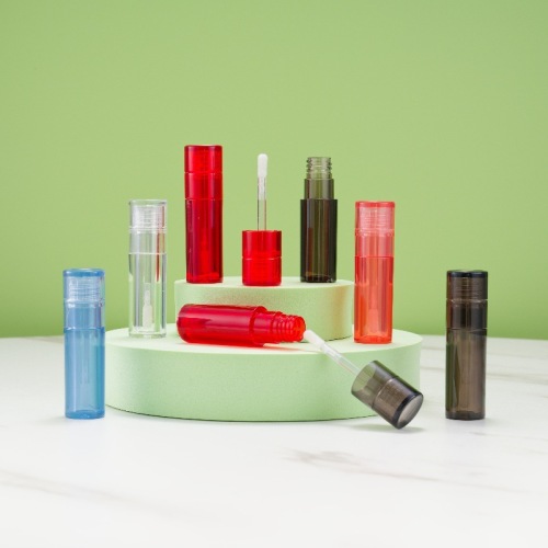 Translucent multi-color round lip glaze tube empty bottle lipstick tube lip gloss sub-bottle lip gloss packaging capacity 4ml