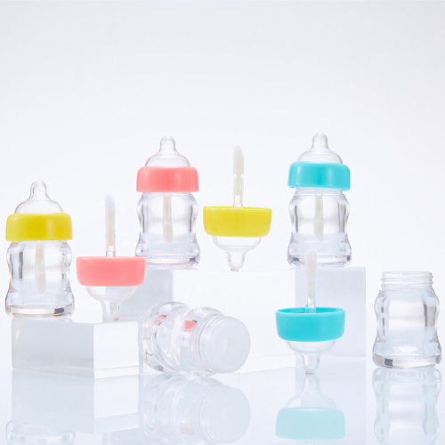 Mini multi-color baby bottle lip gloss lip glaze lip gloss empty tube lipstick tube cross-border hot-selling cosmetic packaging materials