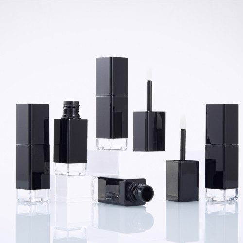 Black transparent base lip glaze empty bottle lipstick empty tube injection lip gloss tube cosmetics tube supply manufacturer wholesale