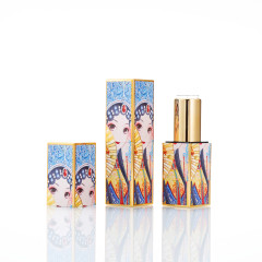 Lipstick tube 3D Van Gogh oil painting lucky cat Peking opera relief concave and convex printing Chinese style magnetic buckle lipstick lipstick empty shell