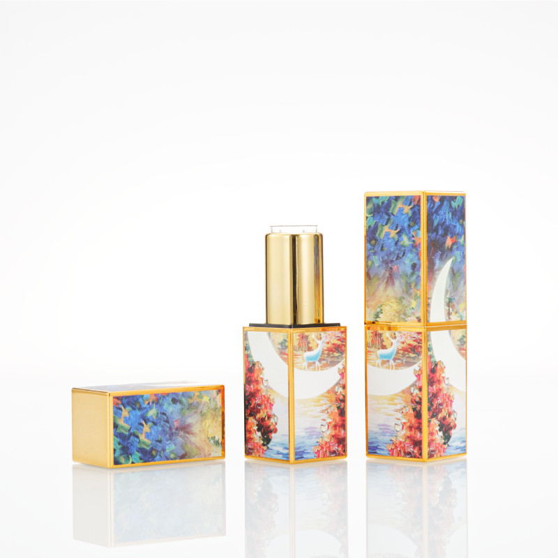 Lipstick tube 3D printing Cleopatra pattern lipstick tube palace style oil painting magnetic lipstick tube wholesale