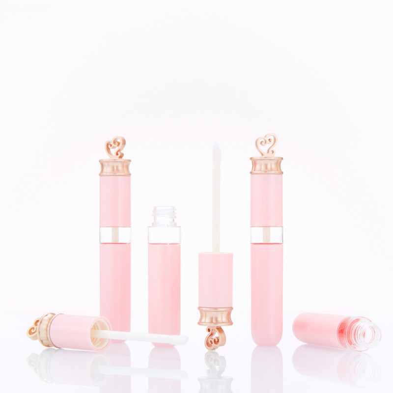 Lip glaze tube empty tube pink love lip gloss empty tube empty bottle DIY lip gloss sub-bottle lipstick tube empty tube capacity 5ml