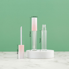 Hexagonal gradient lip gloss empty tube capacity 5ml transparent hexagonal lip glaze sub-bottle lipstick tube makeup packaging material