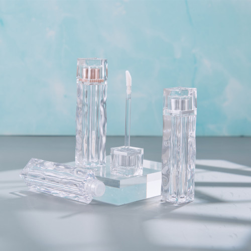 Crystal wave lip gloss tube transparent pigment ice cube lip glaze empty tube packaging bottle lipstick tube makeup packaging material