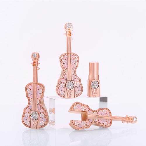Empty tube DIY homemade mini violin lipstick tube Empty tube fashion exquisite lipstick tube handmade lipstick shell