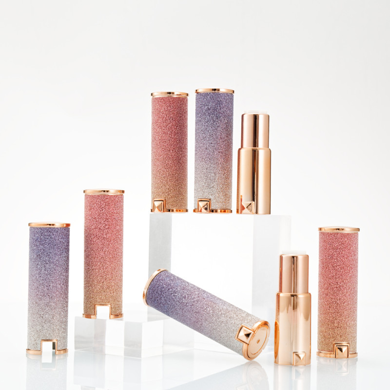 Round lipstick tube empty tube red velvet lambskin lipstick tube DIY homemade lipstick lipstick tube