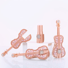Empty tube DIY homemade mini violin lipstick tube Empty tube fashion exquisite lipstick tube handmade lipstick shell