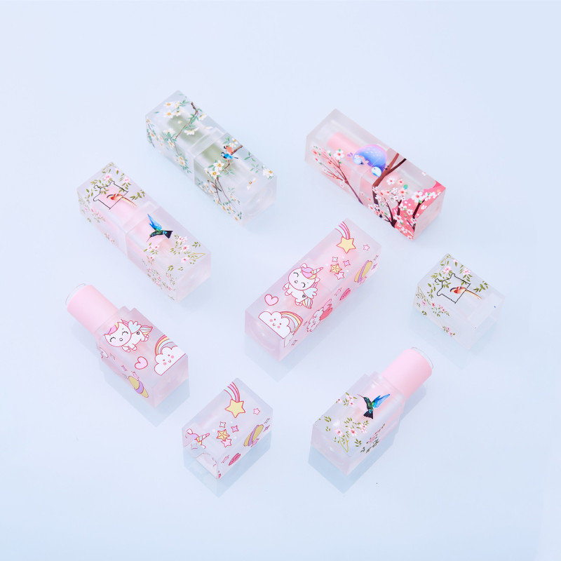 DIY homemade lipstick lipstick tube matte transparent 3D unicorn lipstick tube homemade lipstick shell packaging material