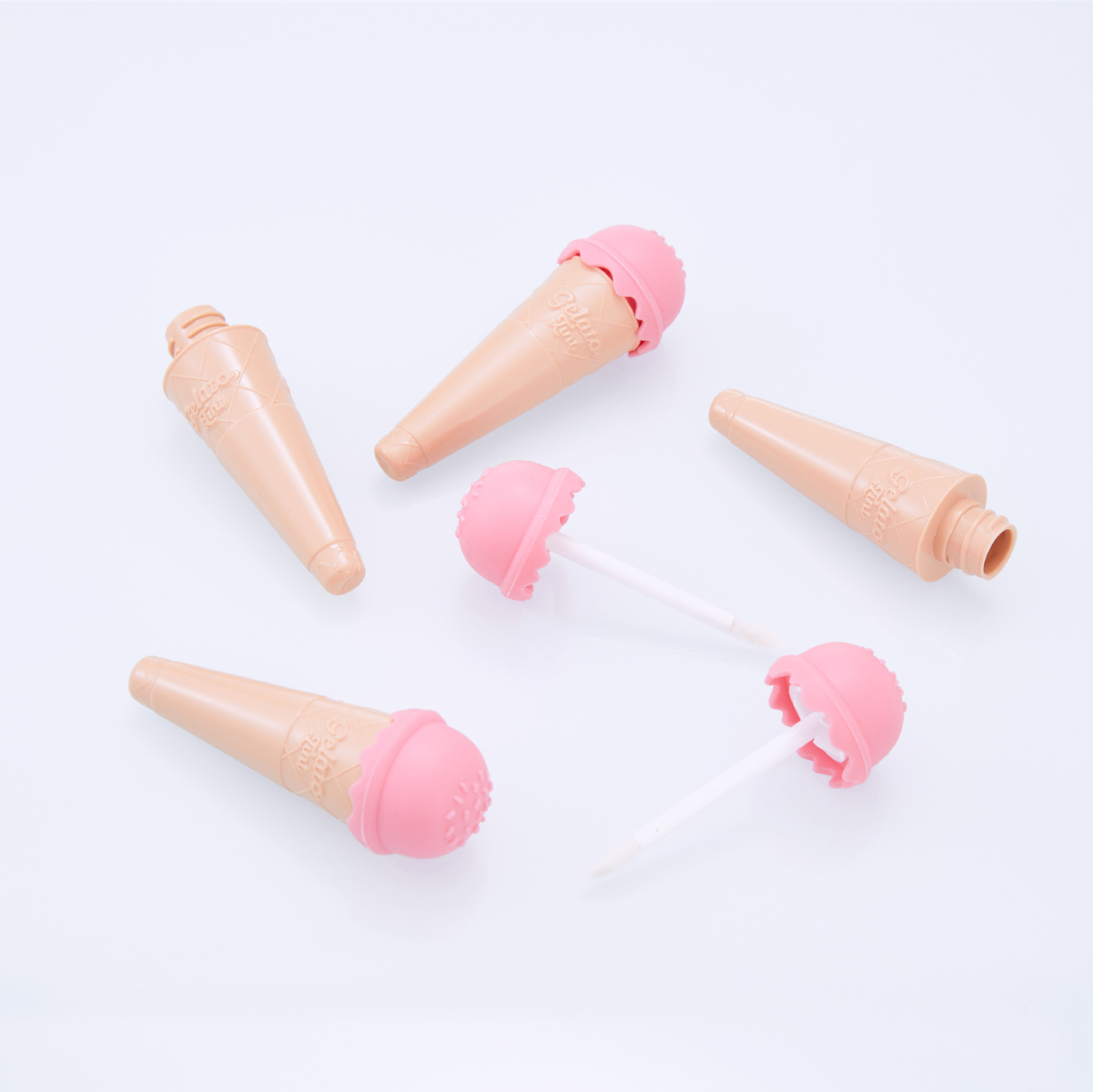 Ice cream DIY lip glaze tube lipstick empty tube injection molded transparent lip gloss tube cosmetics tube supply manufacturers wholesale