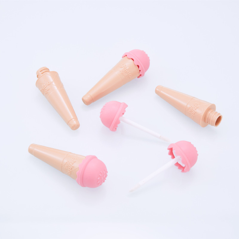 Ice cream DIY lip glaze tube lipstick empty tube injection molded transparent lip gloss tube cosmetics tube supply manufacturers wholesale