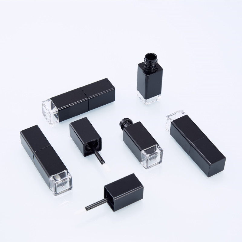 Black transparent base lip glaze empty bottle lipstick empty tube injection lip gloss tube cosmetics tube supply manufacturer wholesale