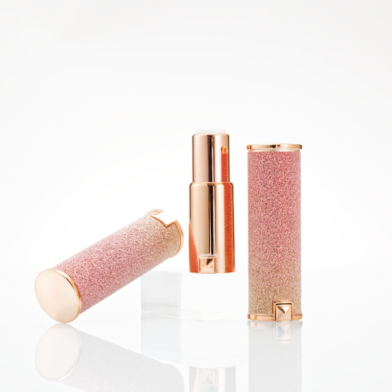 Round lipstick tube empty tube red velvet lambskin lipstick tube DIY homemade lipstick lipstick tube